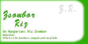 zsombor riz business card